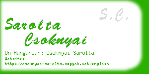 sarolta csoknyai business card